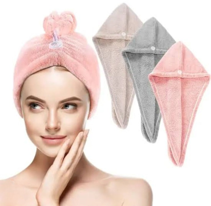 Quick-Dry Hair Drying Towel Cap, Soft Absorbent Turban Wrap for Women, Anti-Frizz Hair care