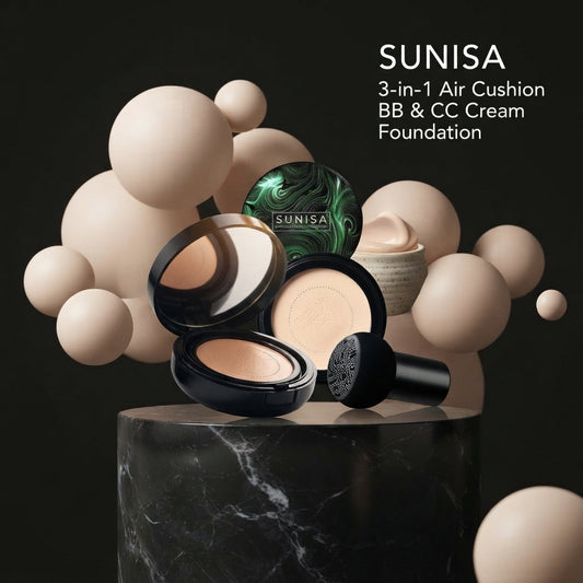 Sunisa 3-in-1 Air Cushion BB & CC Cream Foundation - For Females