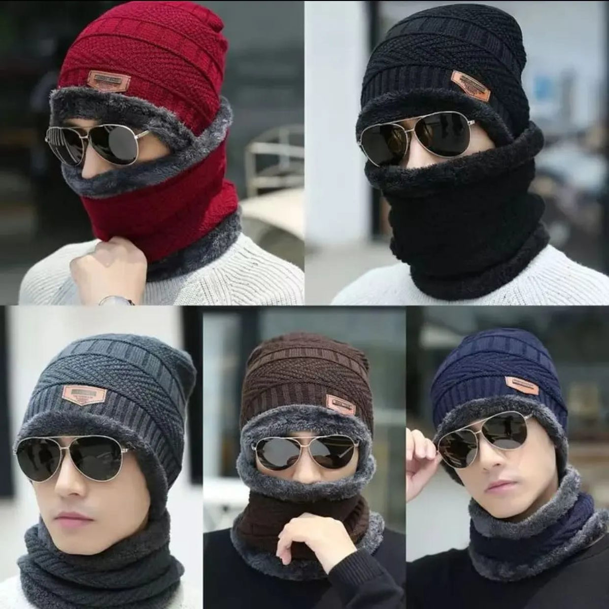 Winter Warm Hat with Neck Warmer & Face Cover – for Men & Women