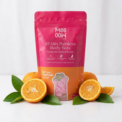 Pack of 2 Meeow Wax Powder - Painless Hair Removal Waxing Powder
