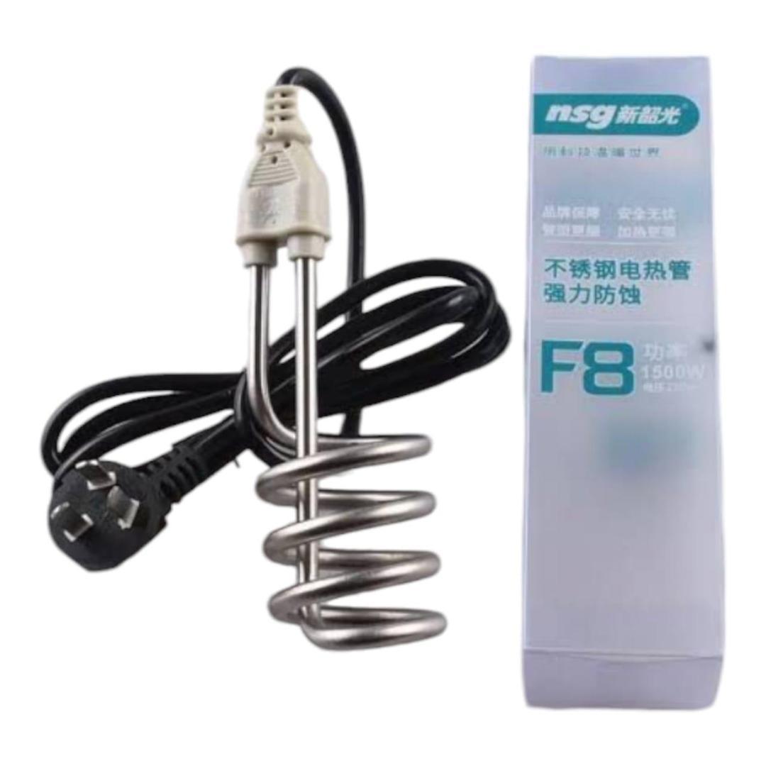 NSG F8 2000W Stainless Steel Electric Heating Rod | Fast Water Heater Immersion Rod | Portable Water Heating Element for Home Use