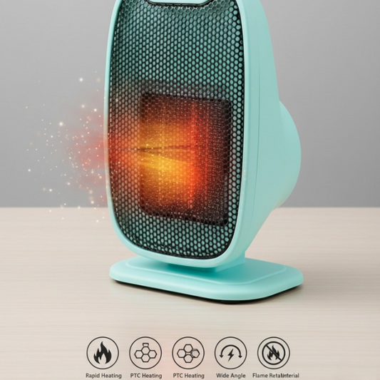 Electric Fan Heater Mini Mobile Heater Home Heating Warm Air Fan Office Room Handy Air Warmer Fan