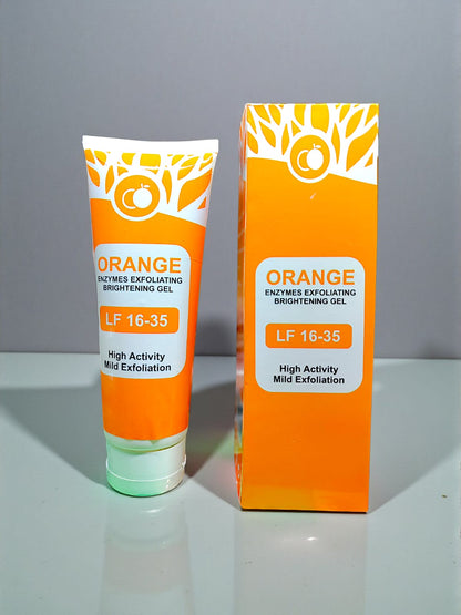 GEGEMOON Orange Enzyme Exfoliating Gel, Brightening Facial Scrub for Deep Cleansing