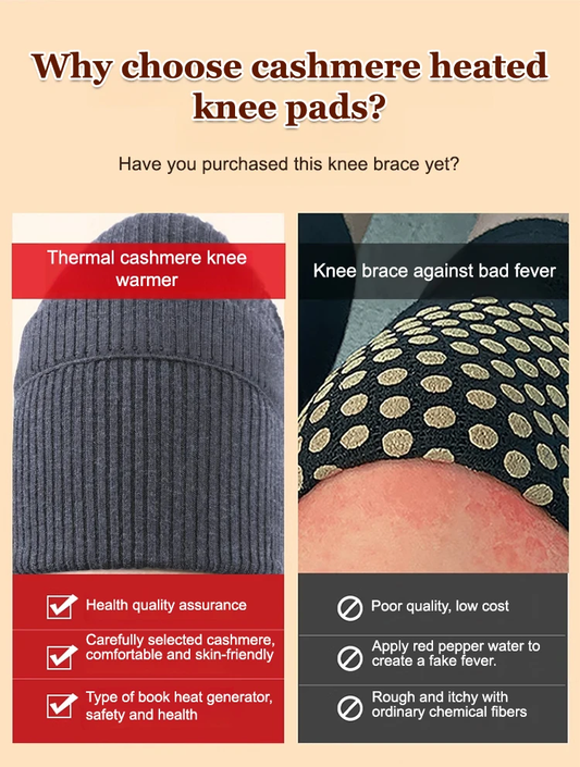 1 Pair Cashmere Thermal Knee Warmer Support Sleeve | Winter Wool Knee Brace | Unisex Knee Pad