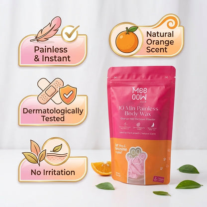 Pack of 2 Meeow Wax Powder - Painless Hair Removal Waxing Powder