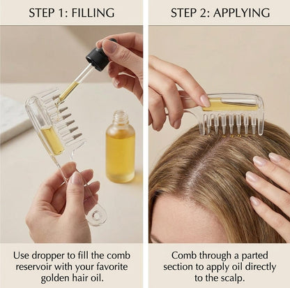 Clear Scalp Applicator Comb for Hair Growth & Oil Treatment