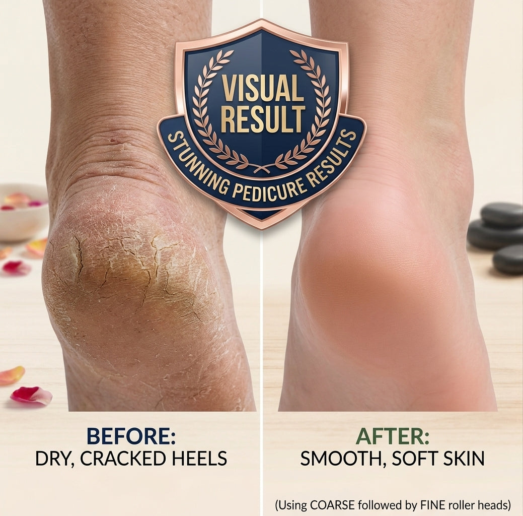 Rechargeable Electric Foot Callus Remover with Extra Head - Pedi Tool