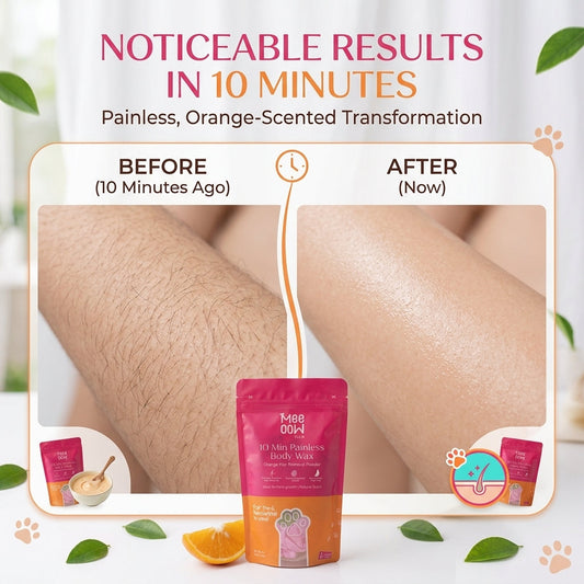 Pack of 2 Meeow Wax Powder - Painless Hair Removal Waxing Powder