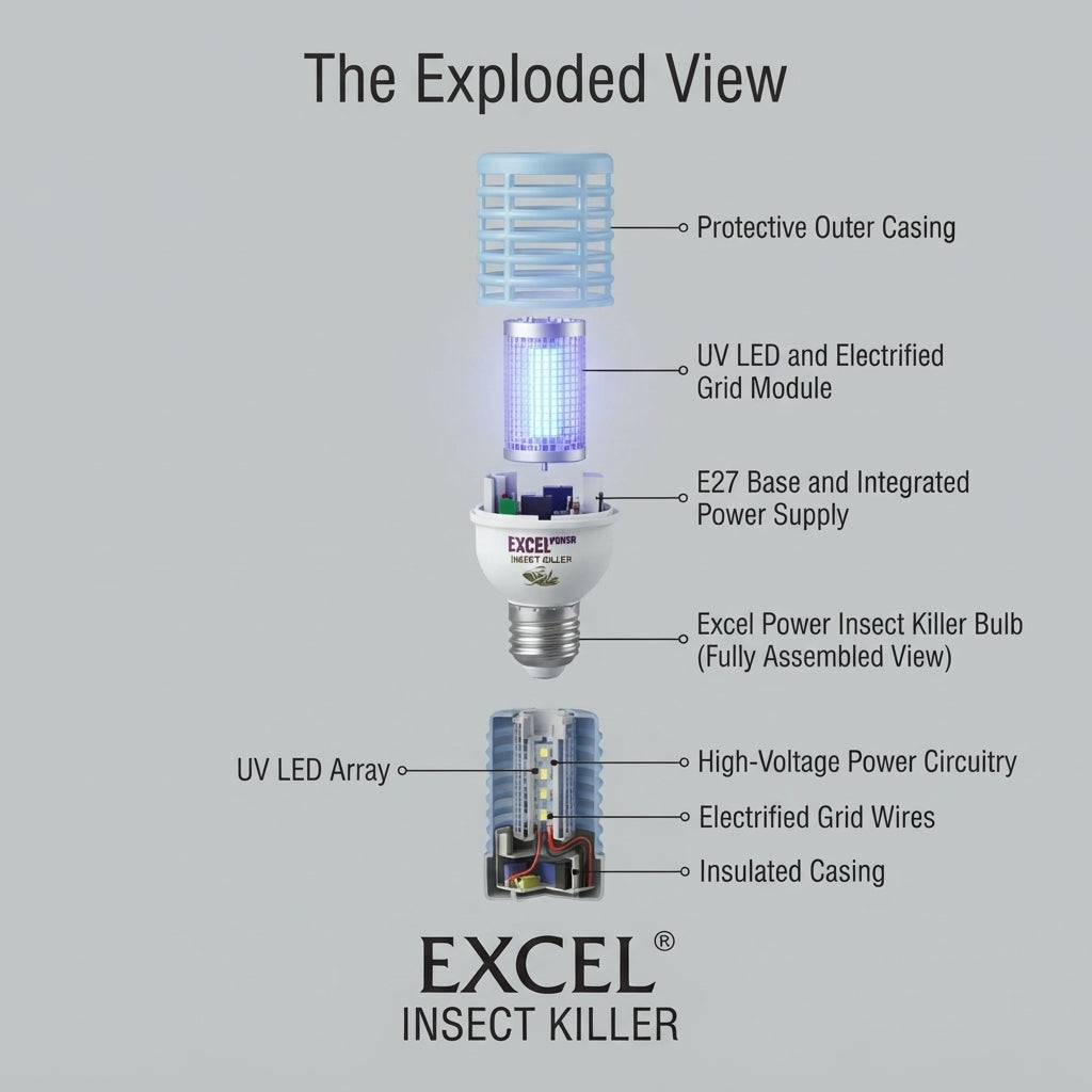 Excel Power LED Anti-Mosquito Bulb | Electric Insect & Bug Killer for Indoor Use