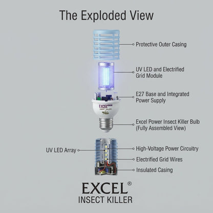 Excel Power LED Anti-Mosquito Bulb | Electric Insect & Bug Killer for Indoor Use