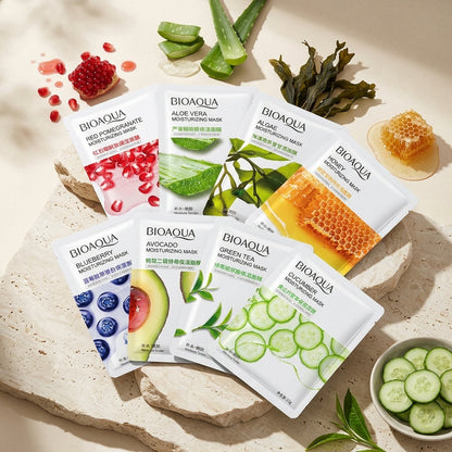Bioaqua Whitening Face Sheet Mask Set of 6 - Hydrating & Skin Brightening