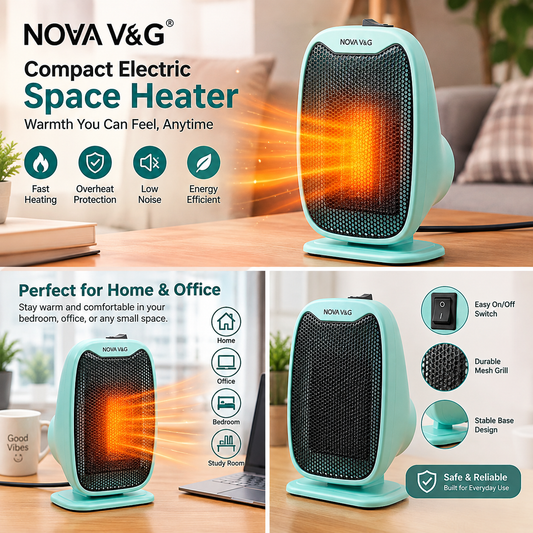 Electric Fan Heater Mini Mobile Heater Home Heating Warm Air Fan Office Room Handy Air Warmer Fan